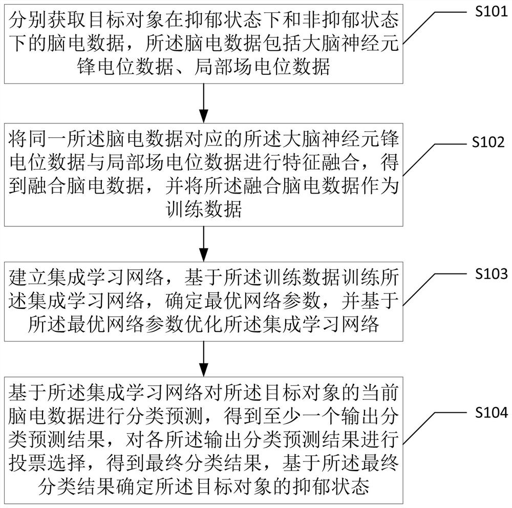 Depression detection method based on combination of brain neuron spike potential and local field potential