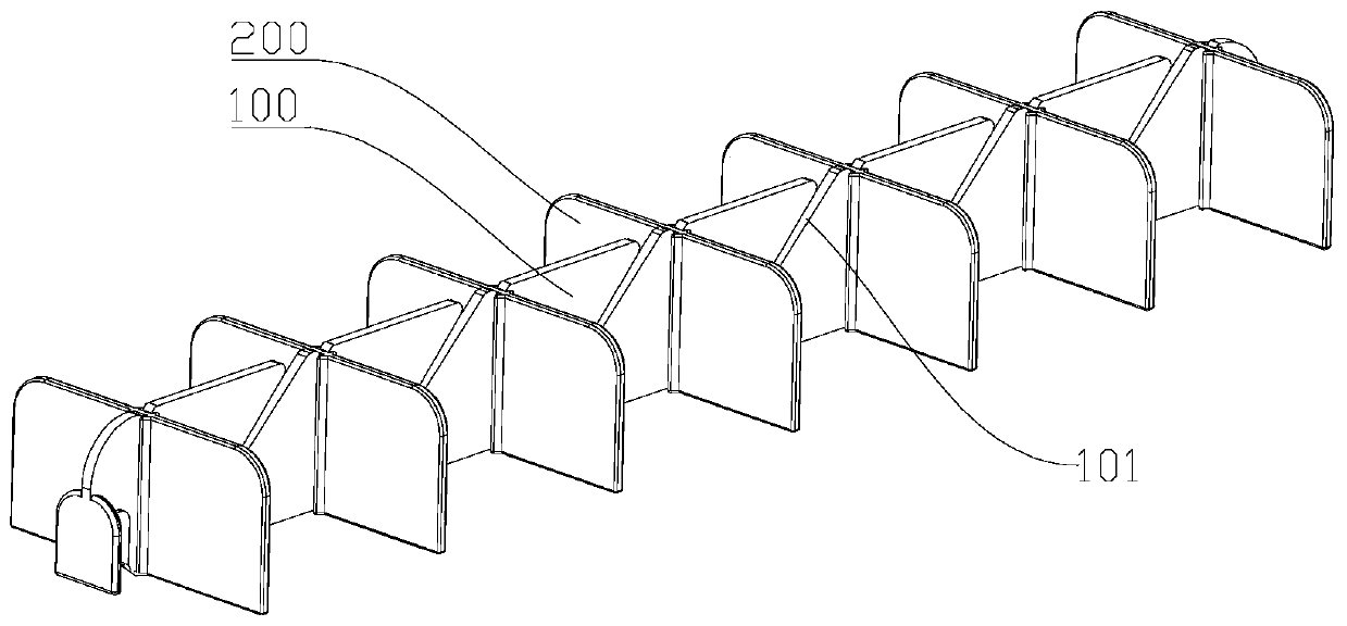 Goods bearing partition plate assembly and goods shelf