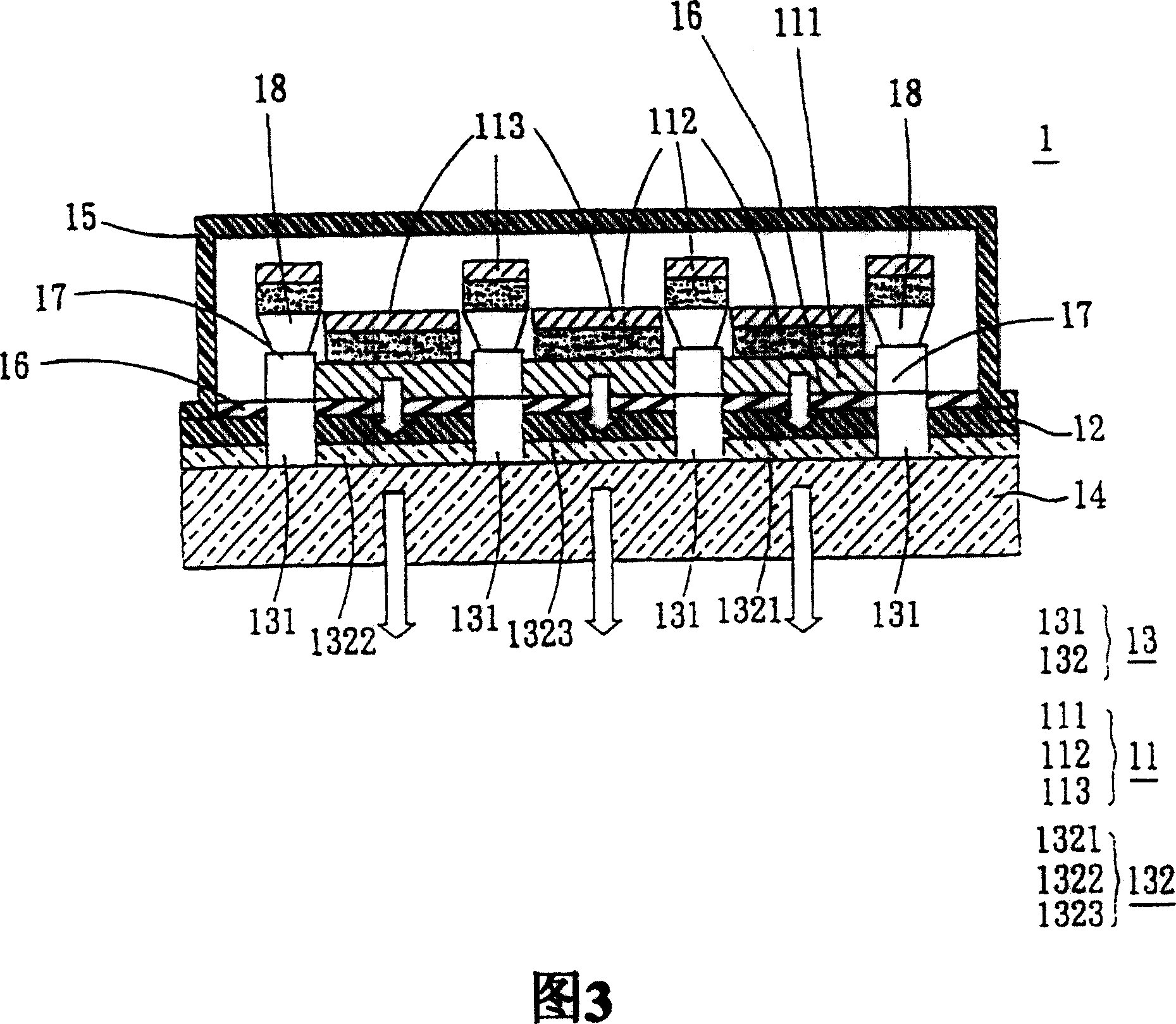 Full-color display panel and light splitting substrate thereof