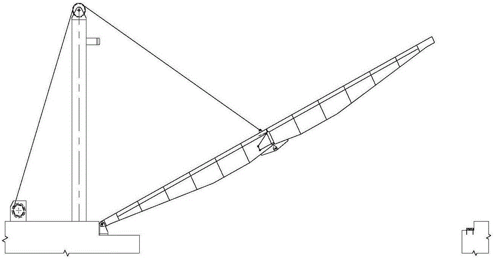 Vertically-pivoted folded movable bridge and using method