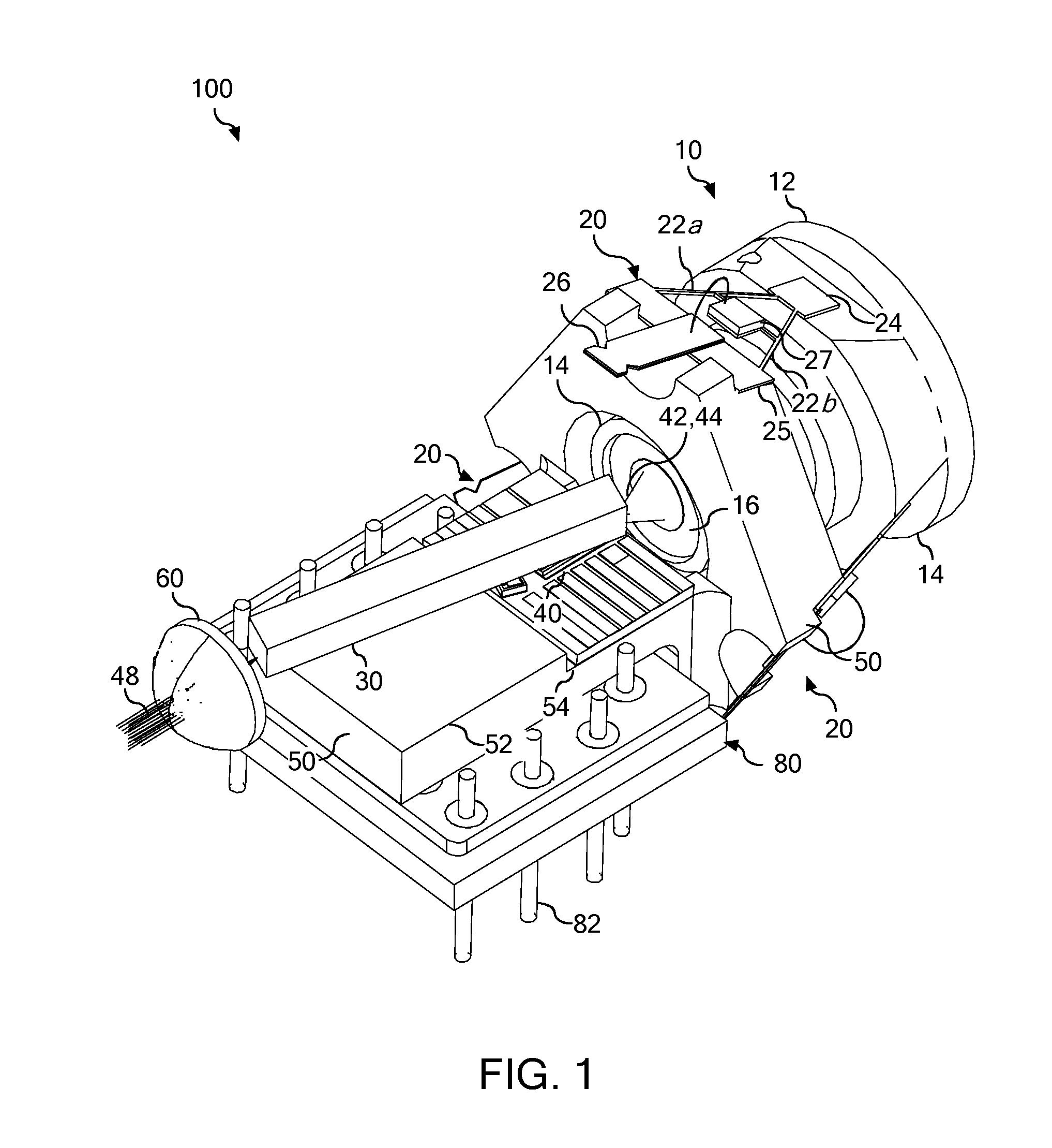 Connecting structures comprising heated flexures and optical packages incorporating the same