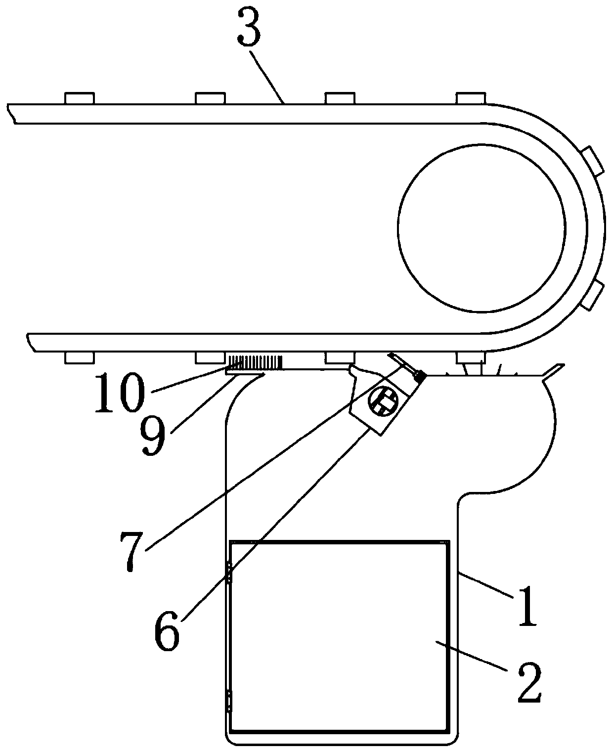 Dust blowing device for sludge granulation drying machine belt