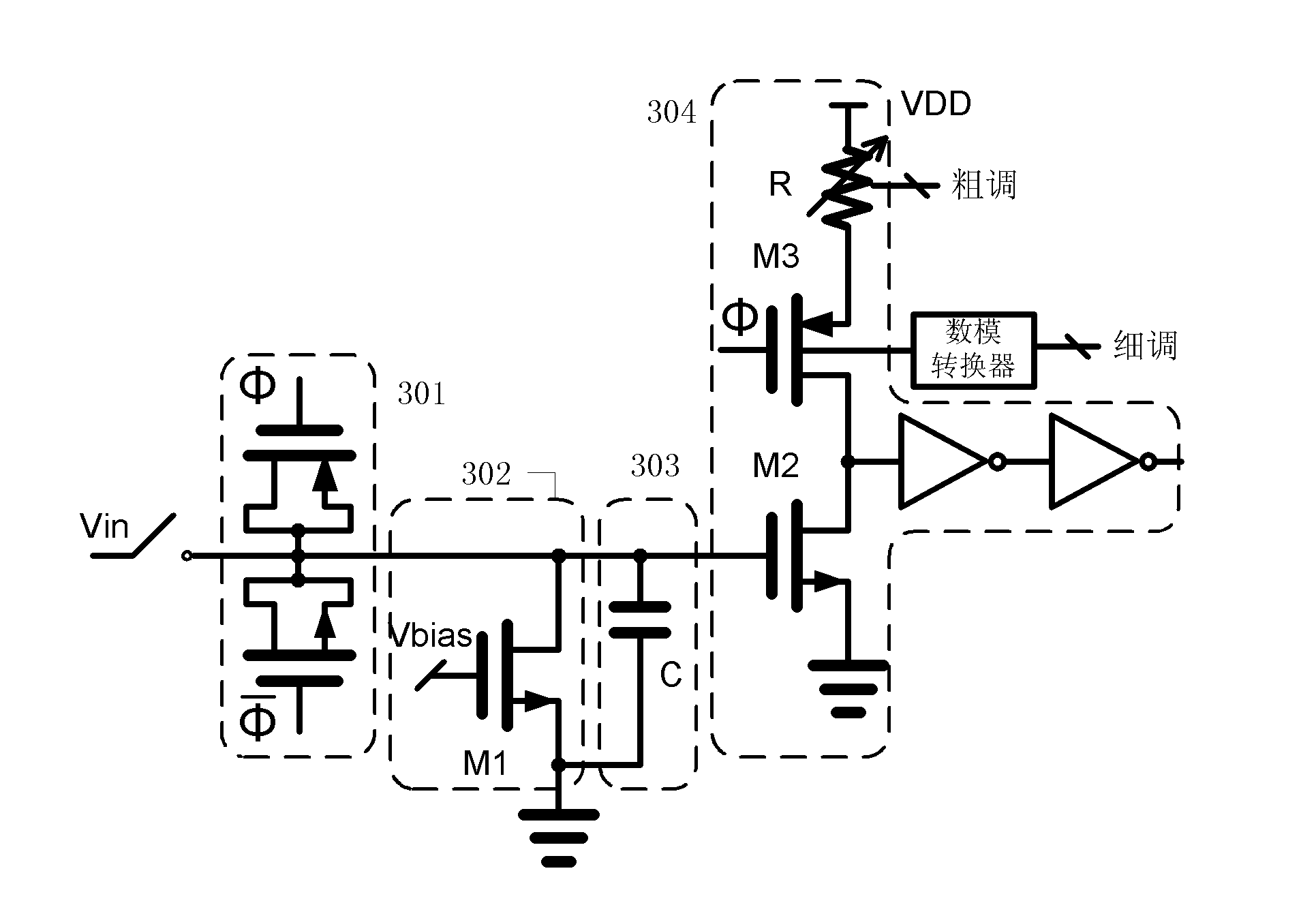 Threshold value offset calibration method applied to time domain comparator