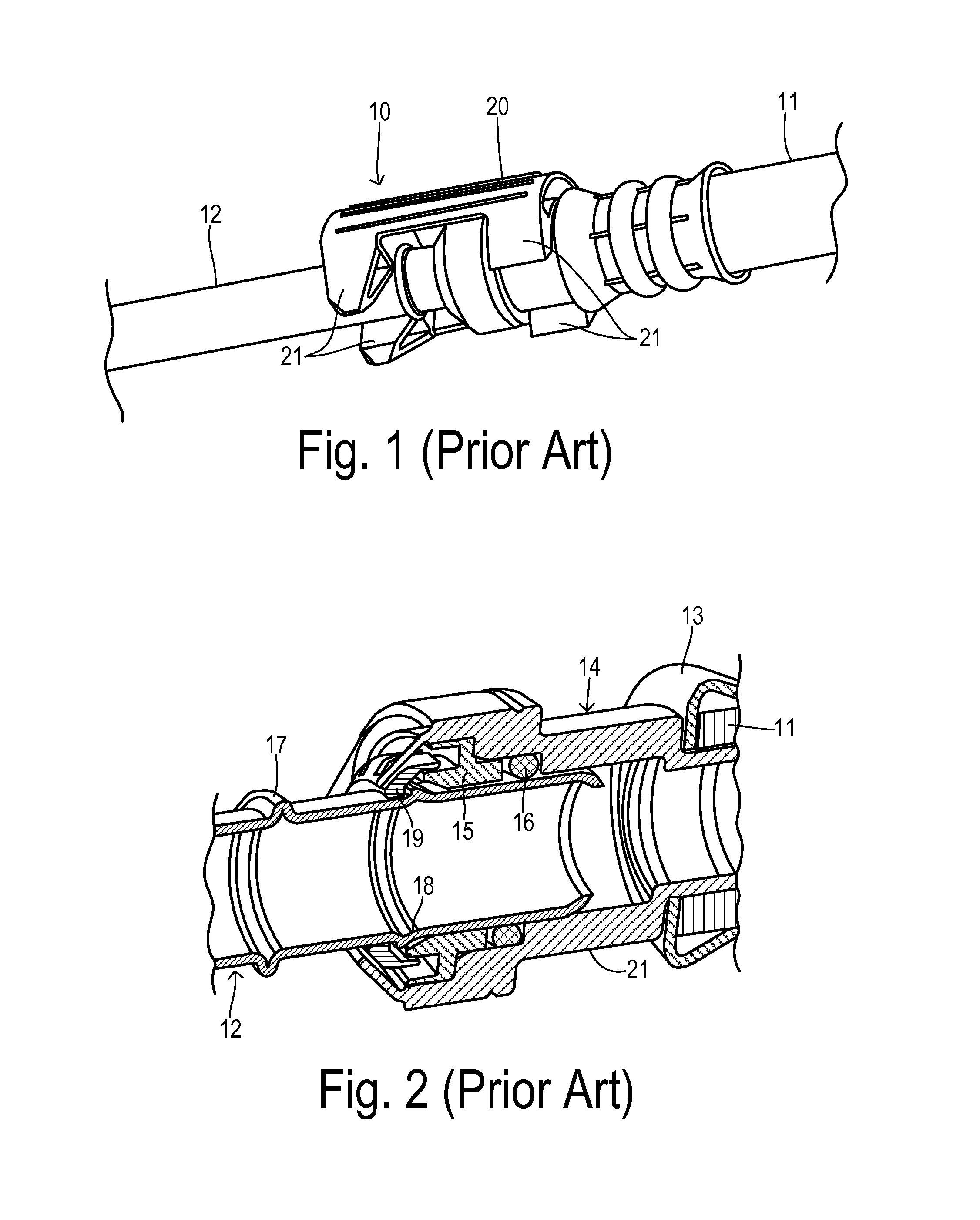 Quick connect system for automotive fluid transport lines