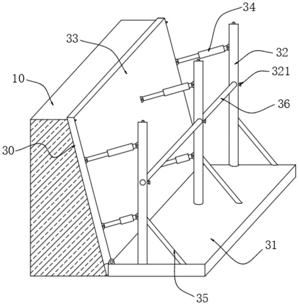 Foundation pit support rock-falling and soil-falling prevention shielding mechanism for constructional engineering