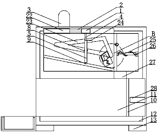 Sewage treatment device based on environmental protection