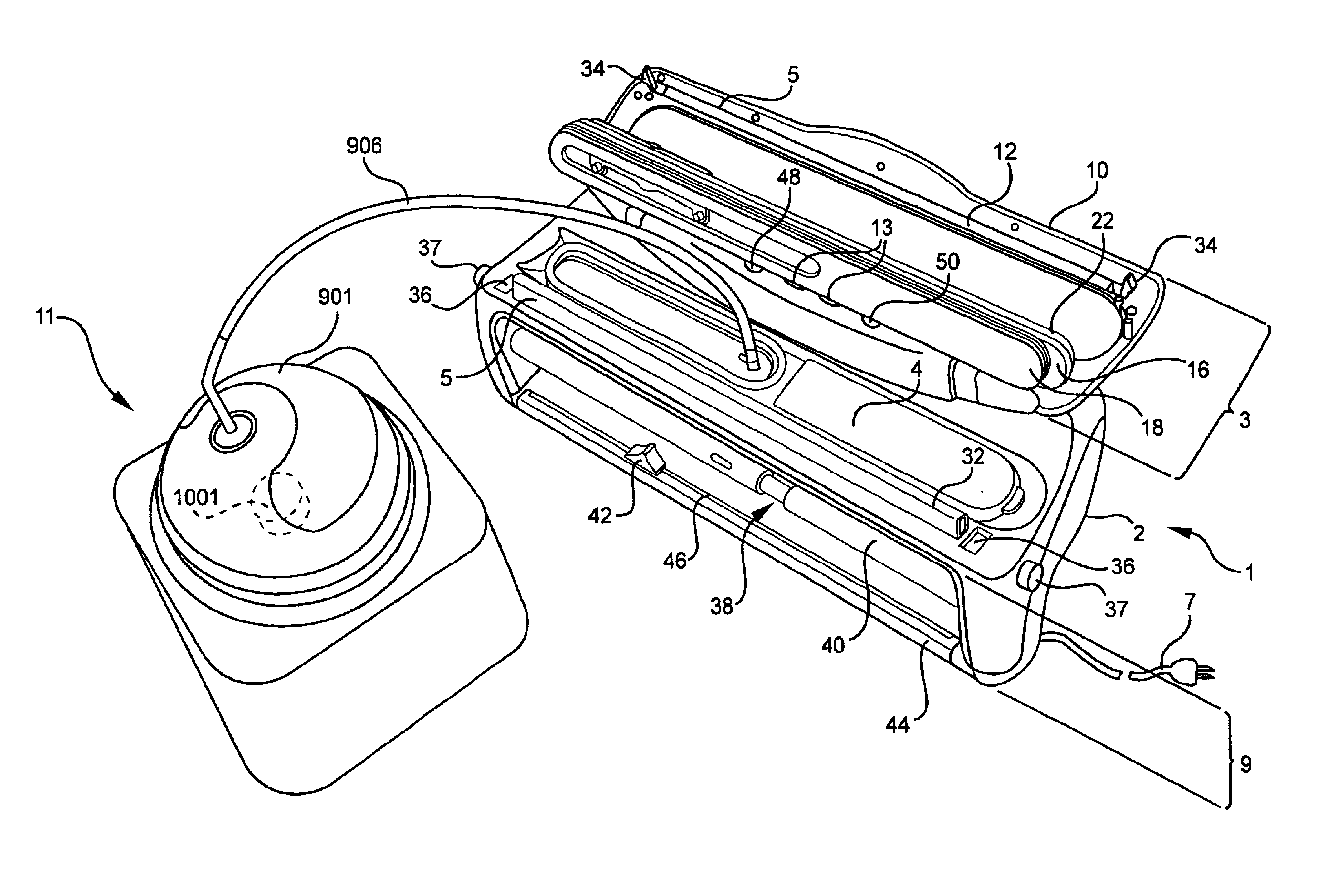 Appliance for vacuum sealing food containers