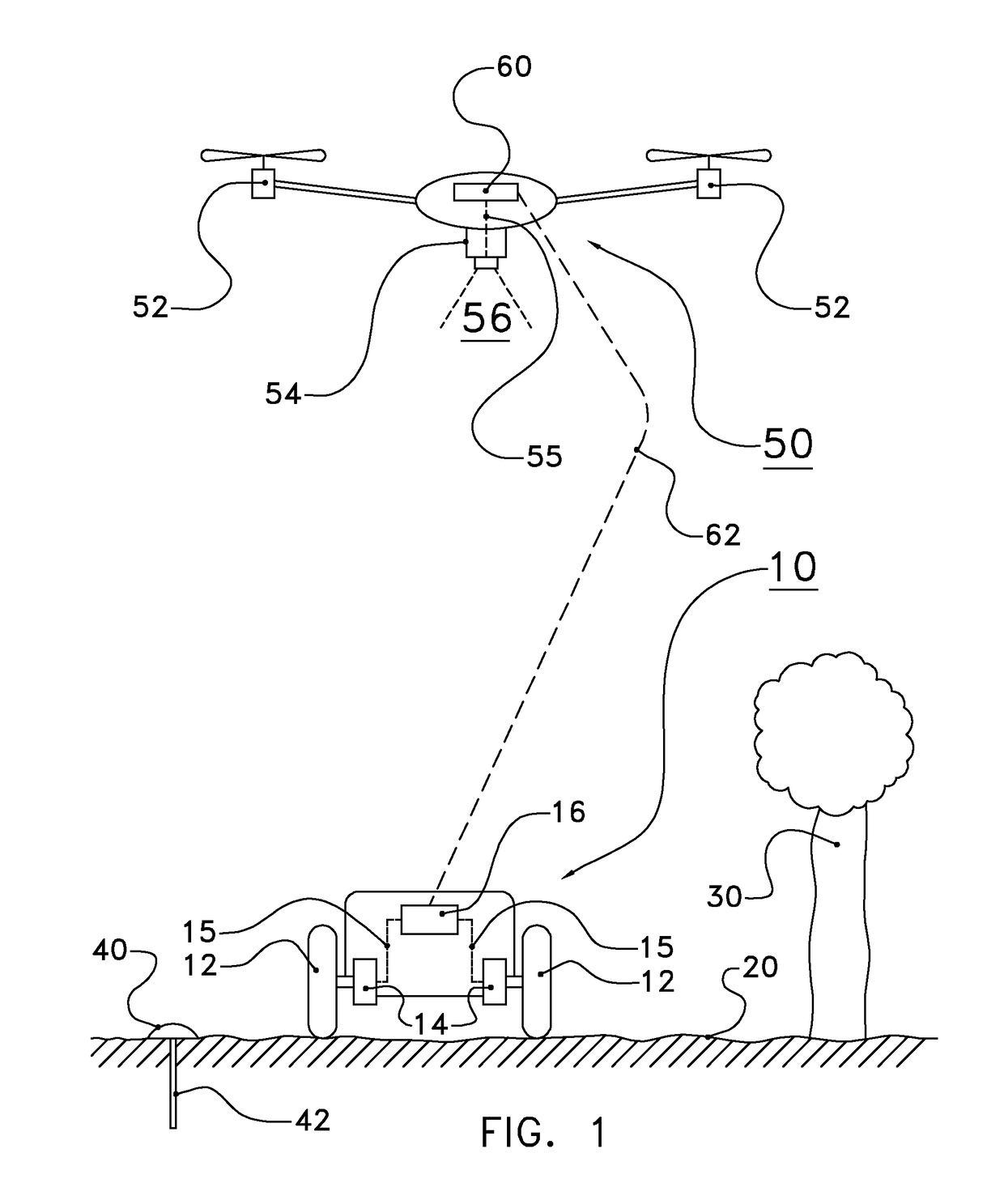 Method and system for navigating an agricultural vehicle on a land area