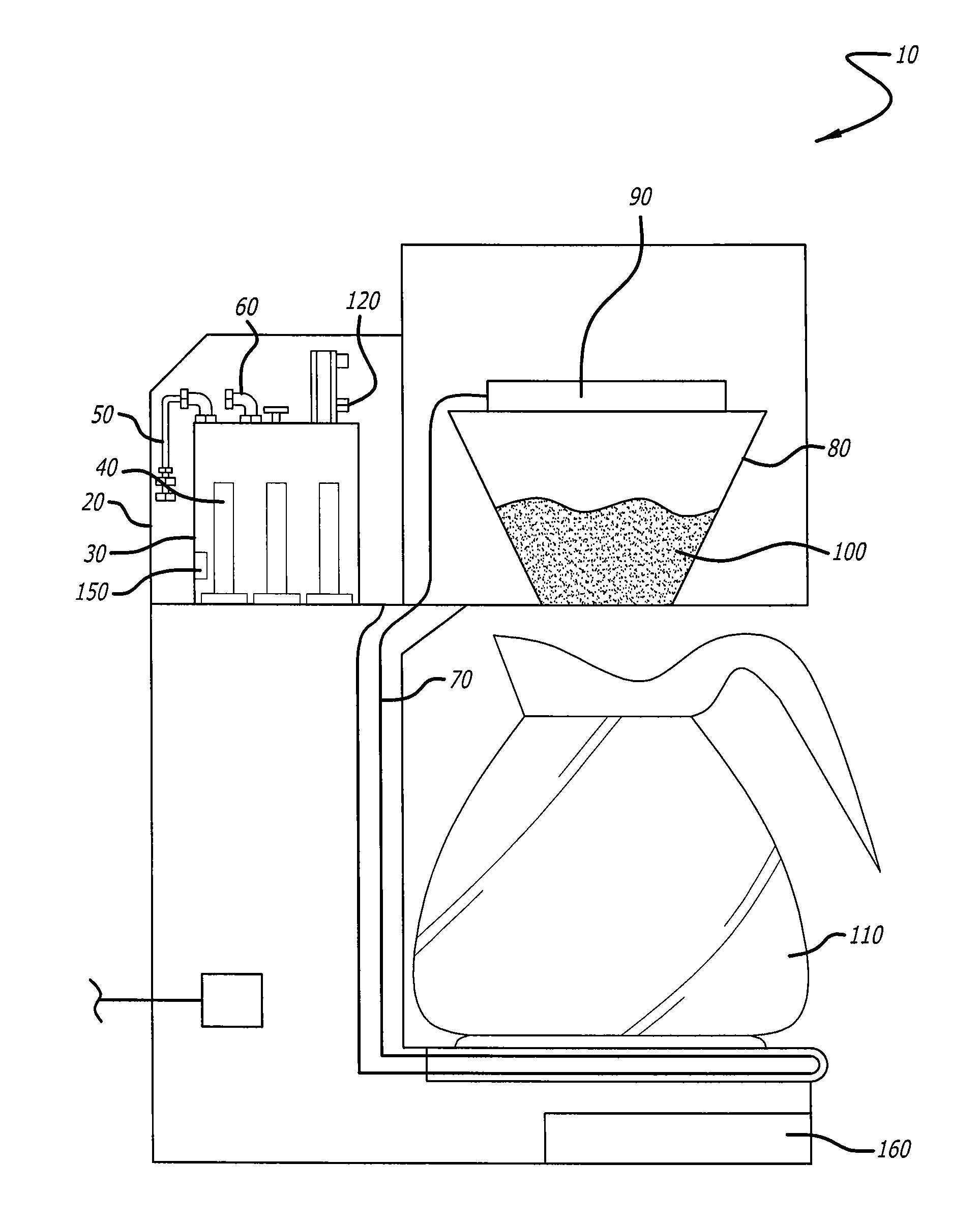 Modulated inline water heating system for aircraft beverage makers