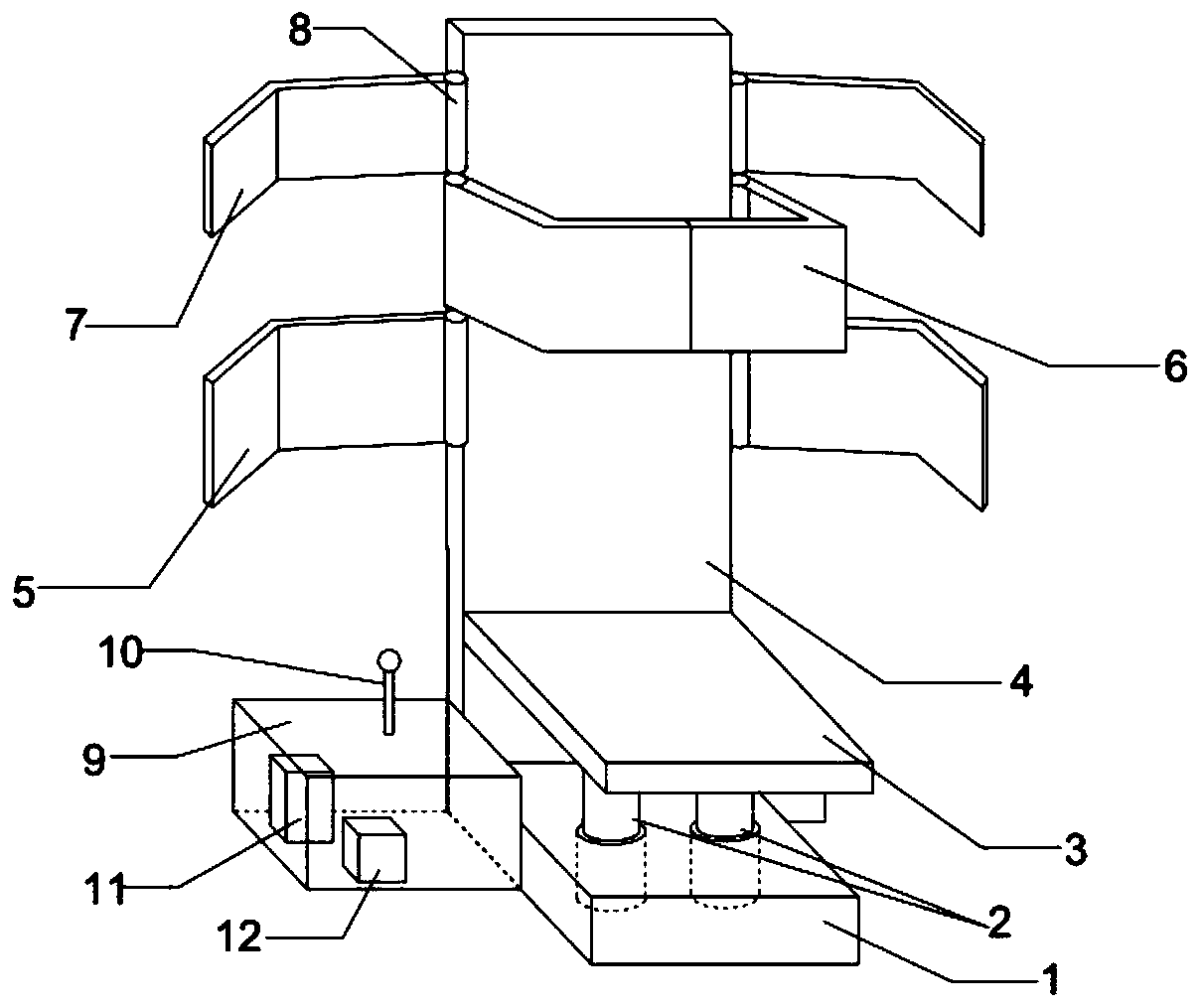 Multiple-anti-radiation device for radiology department DR examination