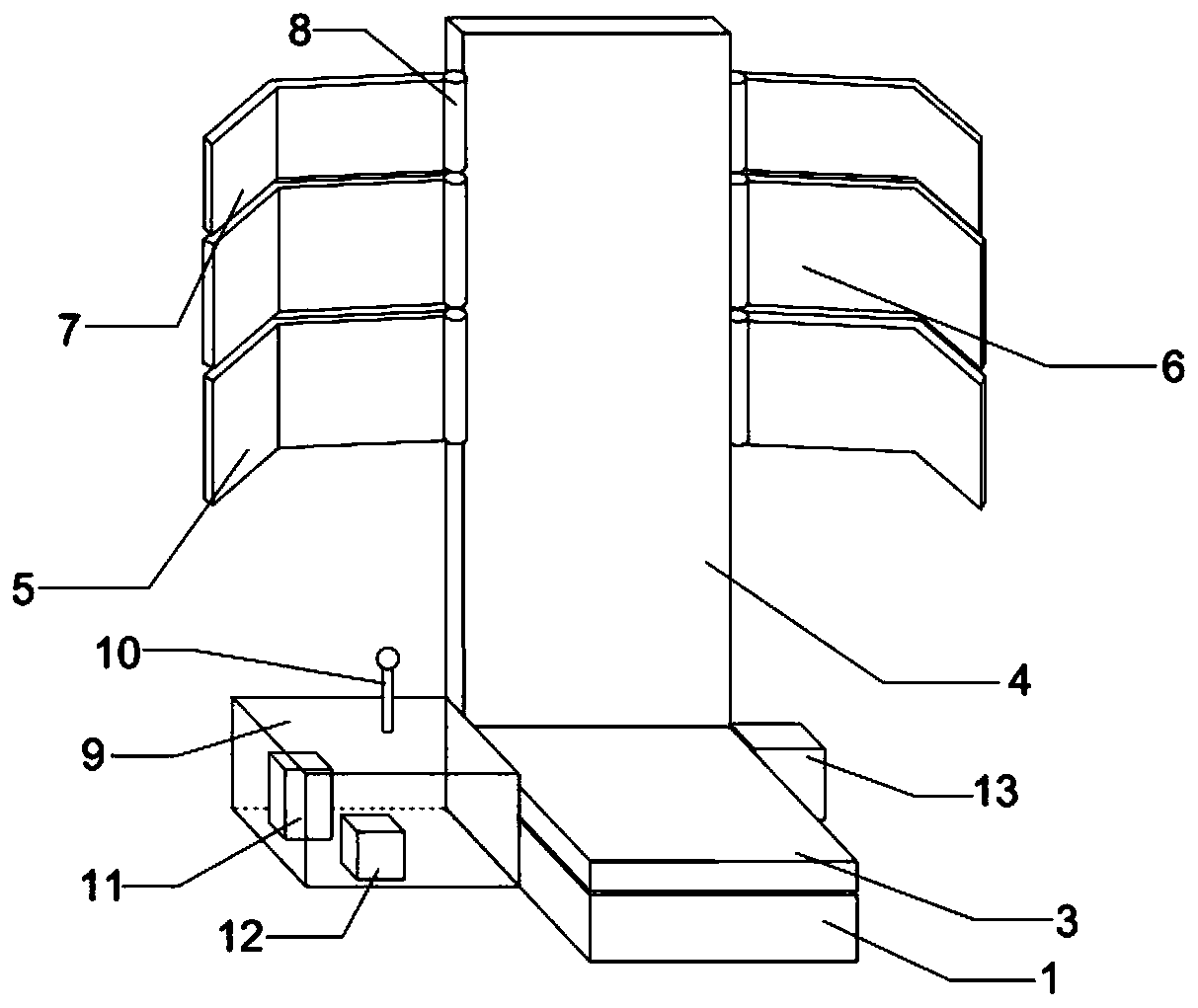 Multiple-anti-radiation device for radiology department DR examination