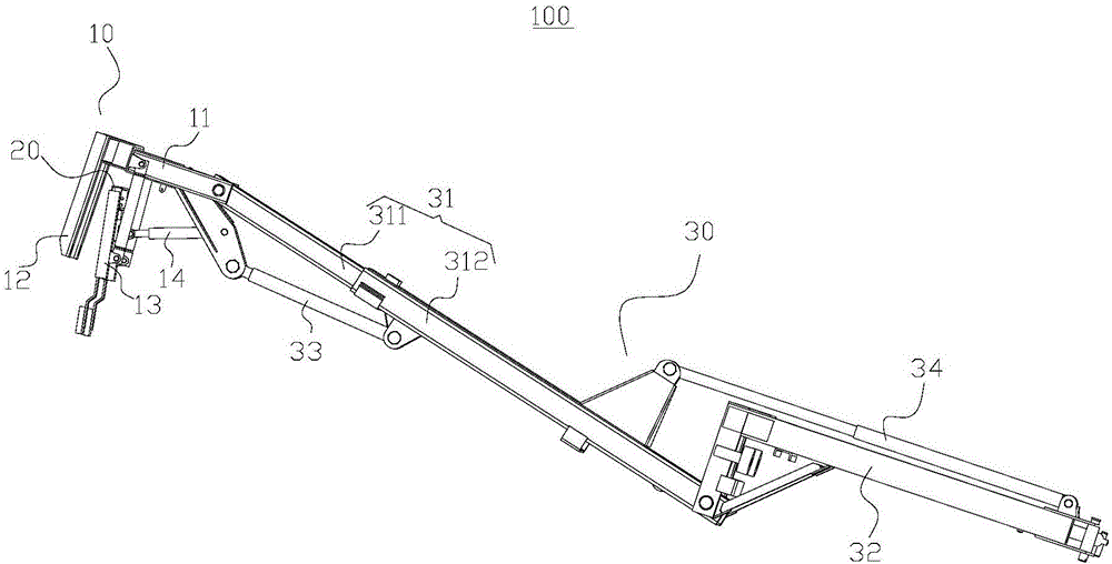 Mechanical arm and garbage transport truck