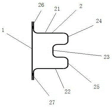 Central-through-sunken-part-reinforced front longitudinal beam