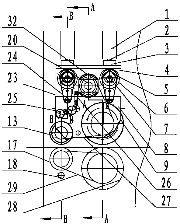 Dent adjusting device of dent splitting machine