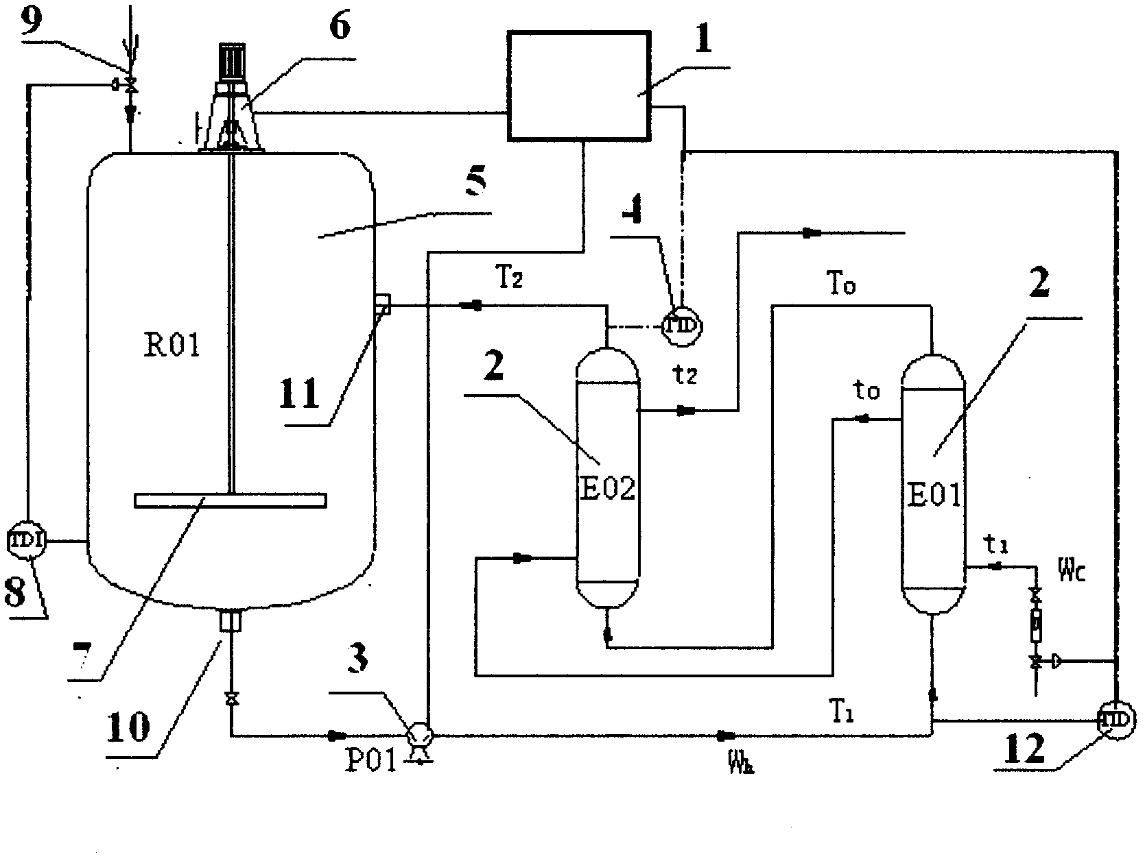 Hydrolysis outer circulation heat exchange process and device for friedel-crafts reaction liquid for synthesis of ibuprofen