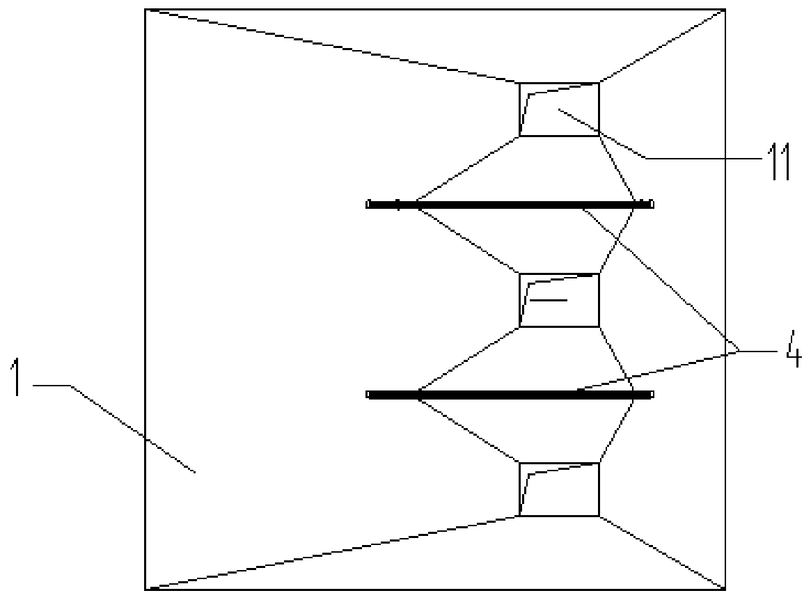 Suspension type rectangular steel coal bucket bulge reinforcing method