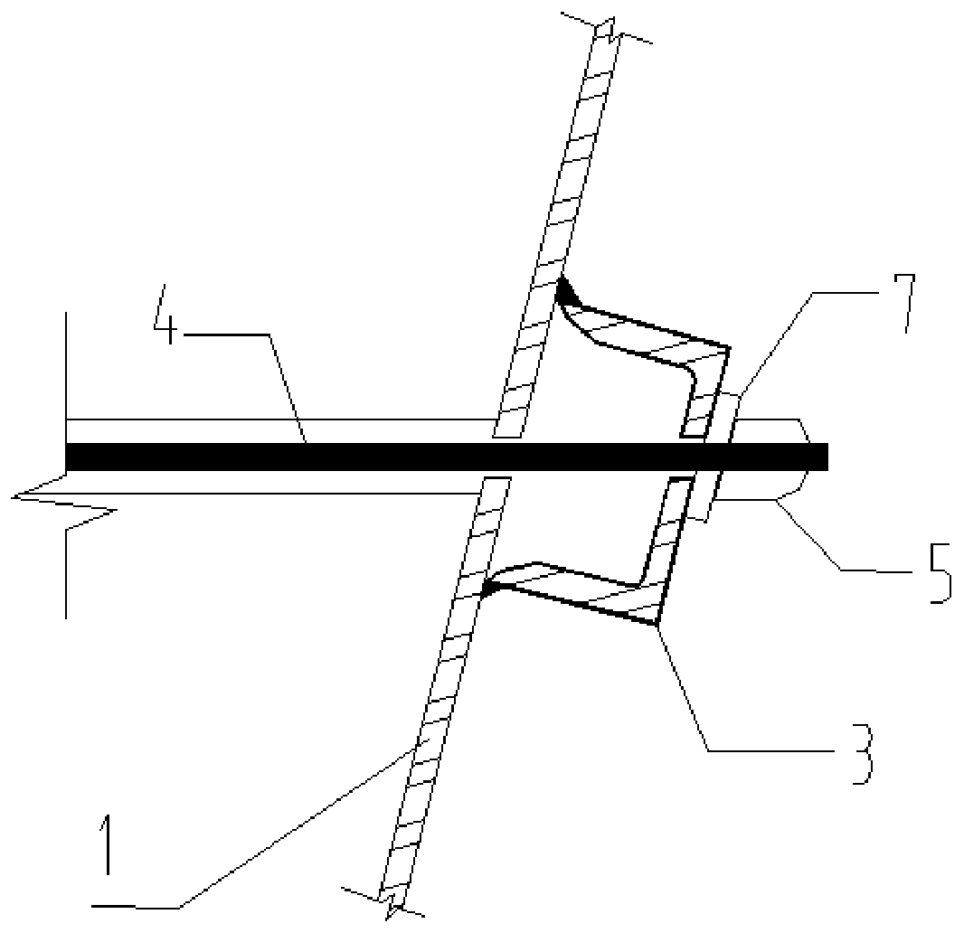 Suspension type rectangular steel coal bucket bulge reinforcing method