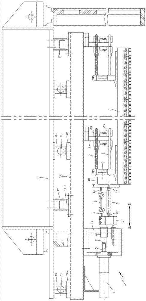 Wool yarn looping device of warp knitting machine with double needle beds