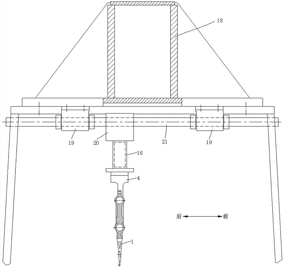 Wool yarn looping device of warp knitting machine with double needle beds