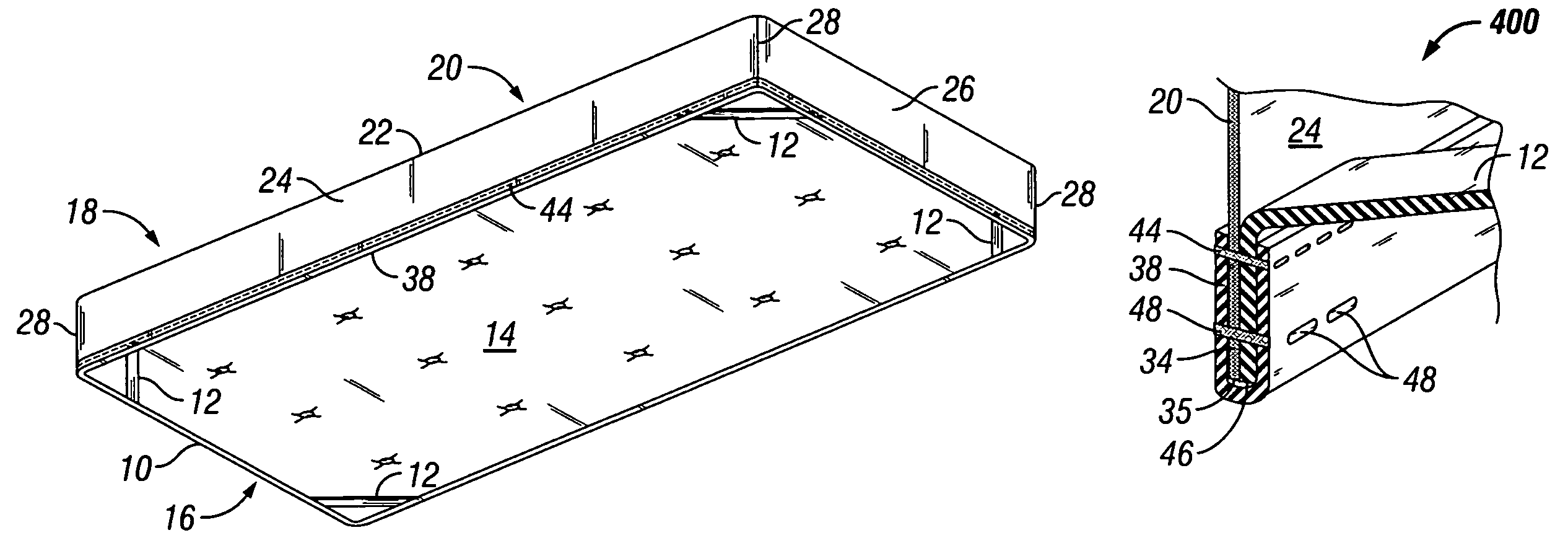 Fitted covering having diagonal elastic bands