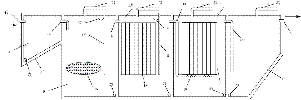 System and method for multi-media ecological treatment of rural domestic sewage in cold and arid regions