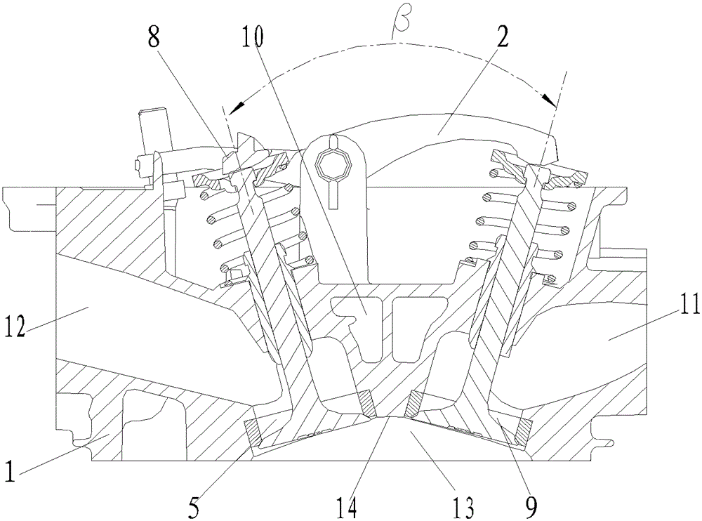 Gasoline engine cylinder head assembly and gasoline engine