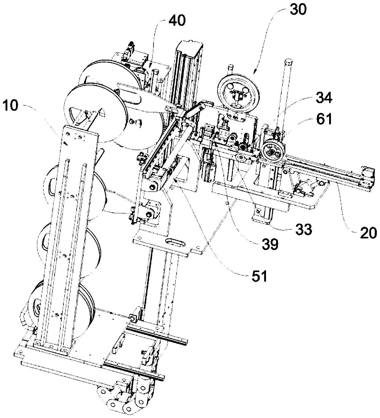 Automatic carrier band winding and collecting system