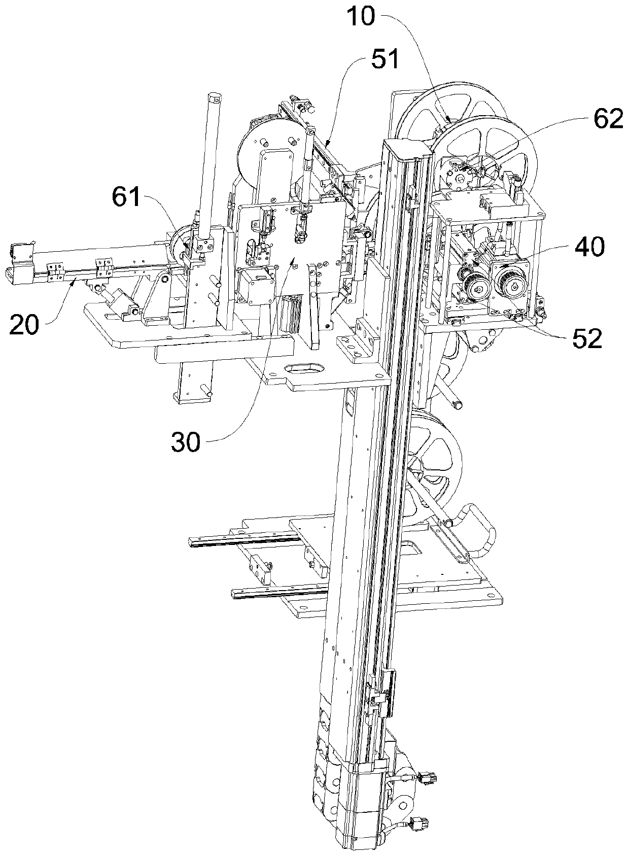 Automatic carrier band winding and collecting system