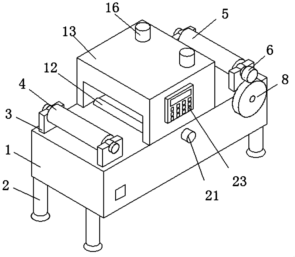 Steel strip acid pickling printing device for metal machining