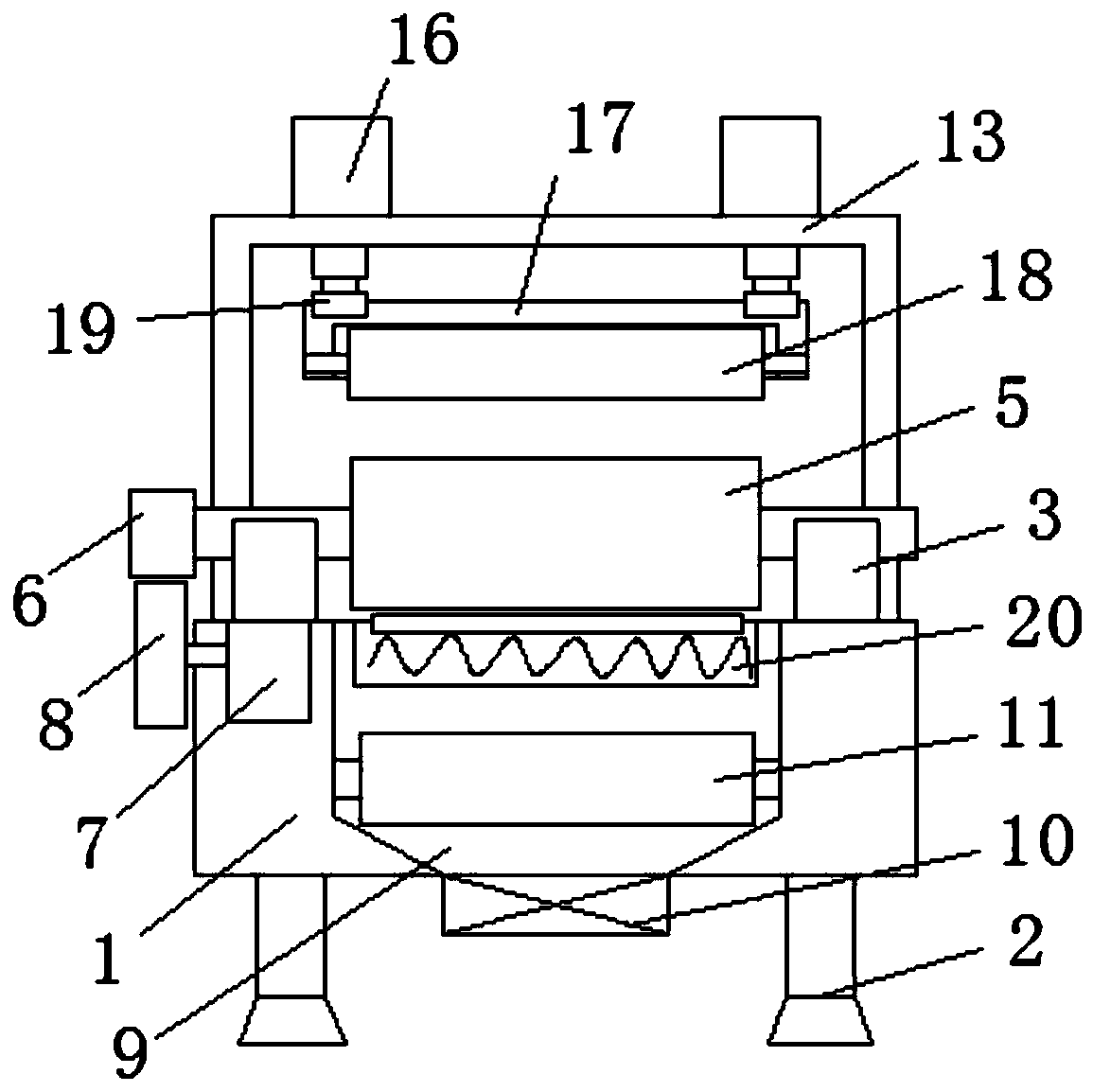 Steel strip acid pickling printing device for metal machining