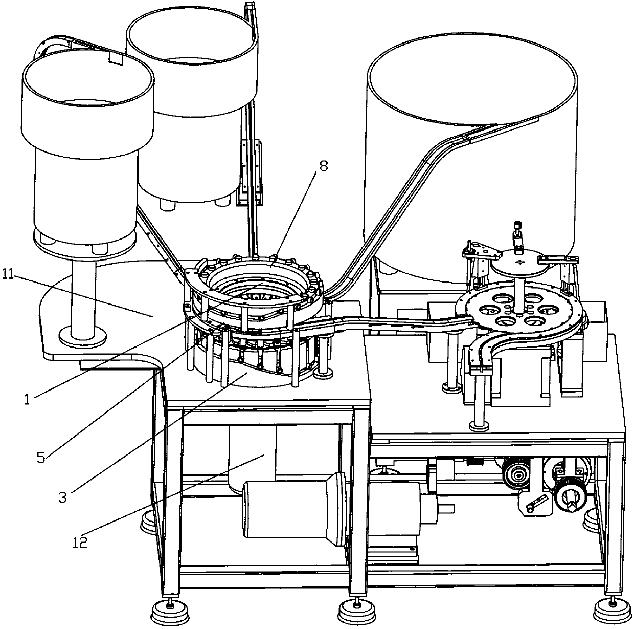 Valve assembling mechanism