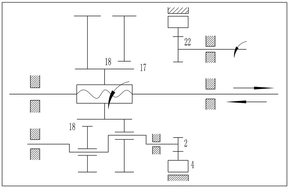 A deceleration device for combined transmission of involute gear and cycloid gear