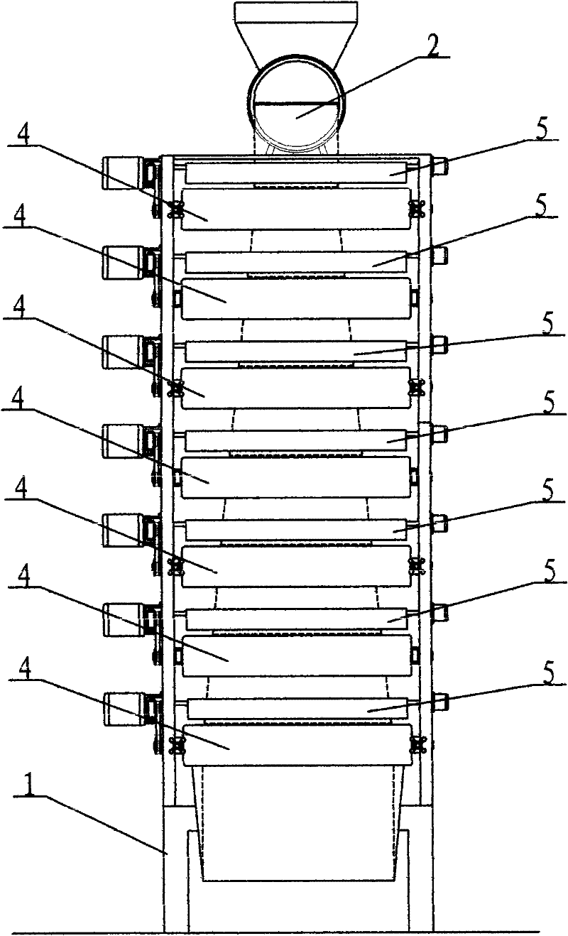 Mechanized grinding, spreading and forming machine of meat paste wrappers