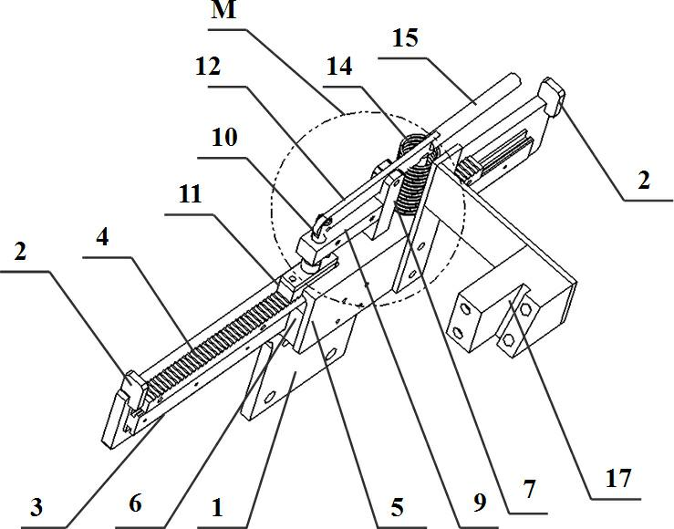 Lifting clamping device for car door conveying line