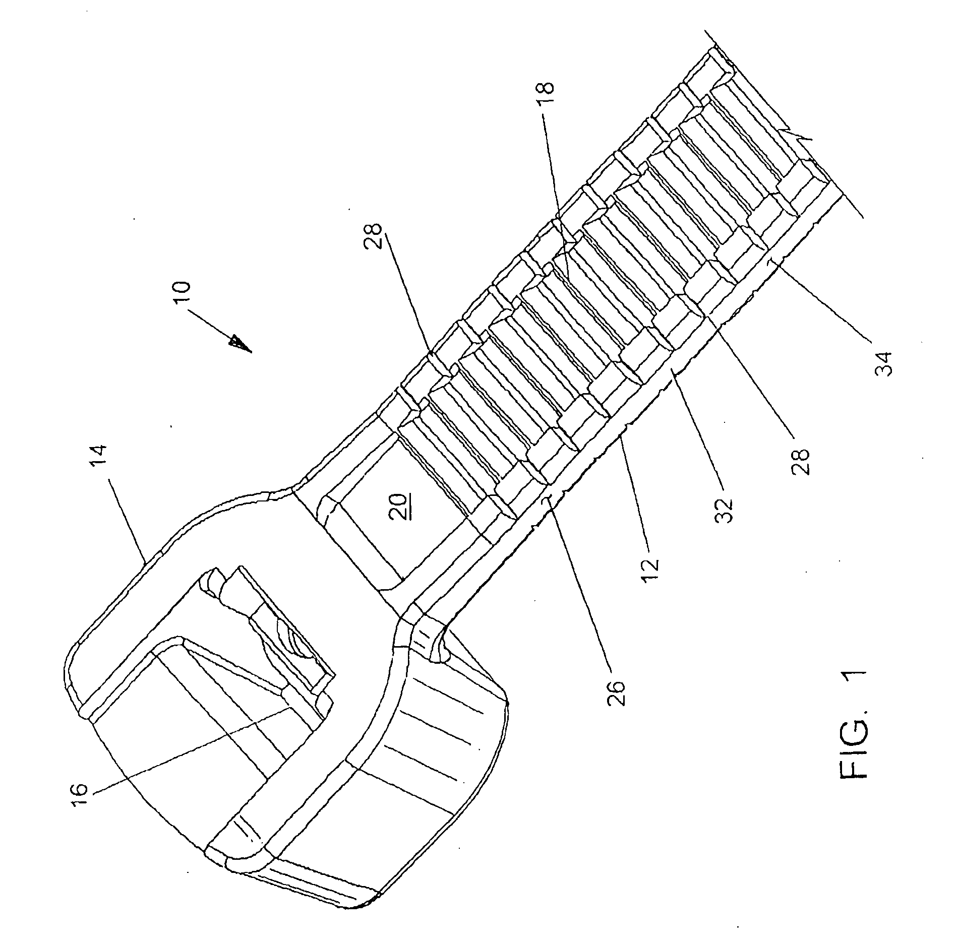 Cable tie having detachable tail