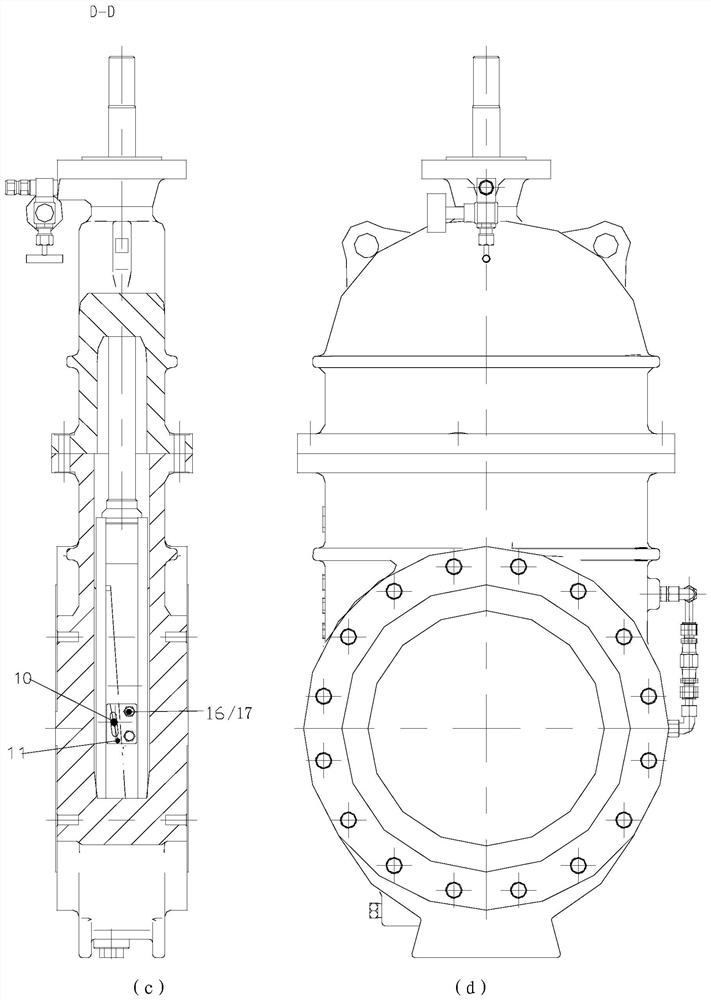 Flat gate valve