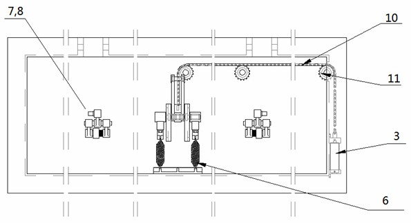 Hydraulically-driven roadblock machine