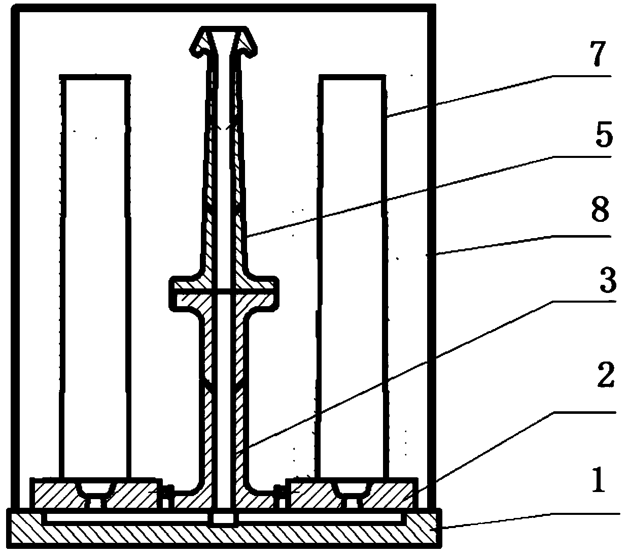 Manufacturing tooling and efficient production method of large height-diameter ratio circular casting billet