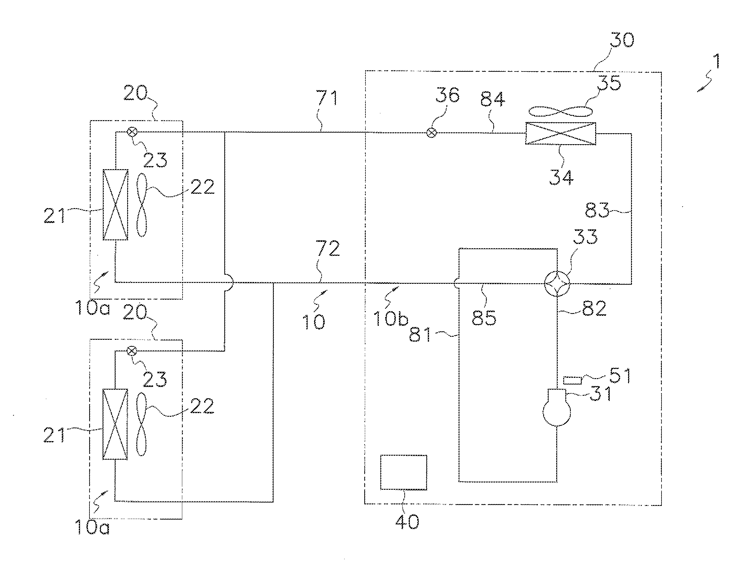 Refrigerating device