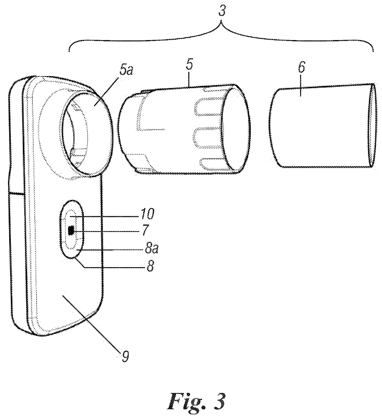 System for monitoring patients suffering from respiratory disease comprising a portable medical device and method based on the use of such system