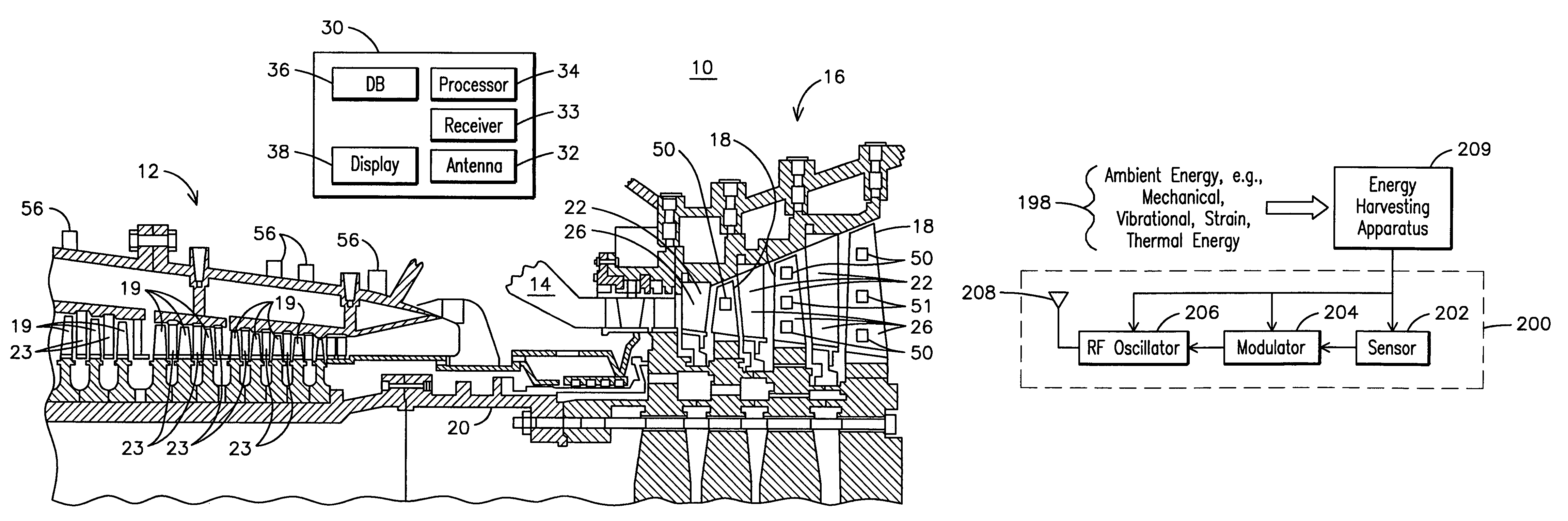 Electrical assembly for monitoring conditions in a combustion turbine operating environment