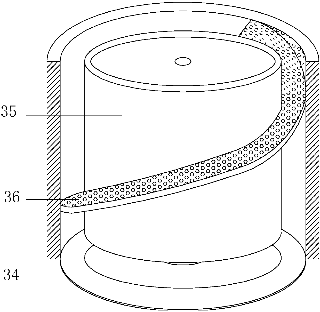 Fault fracture zone gravel and water discharging device used for tunnel construction