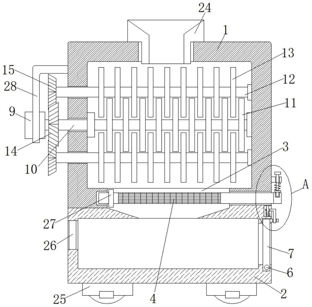 Efficient processing equipment for levofloxacin hydrochloride capsule powder