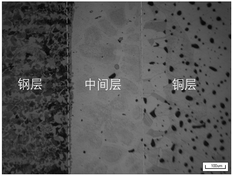 Welding method of high-bonding-strength copper-steel bimetallic antifriction wear-resistant composite material