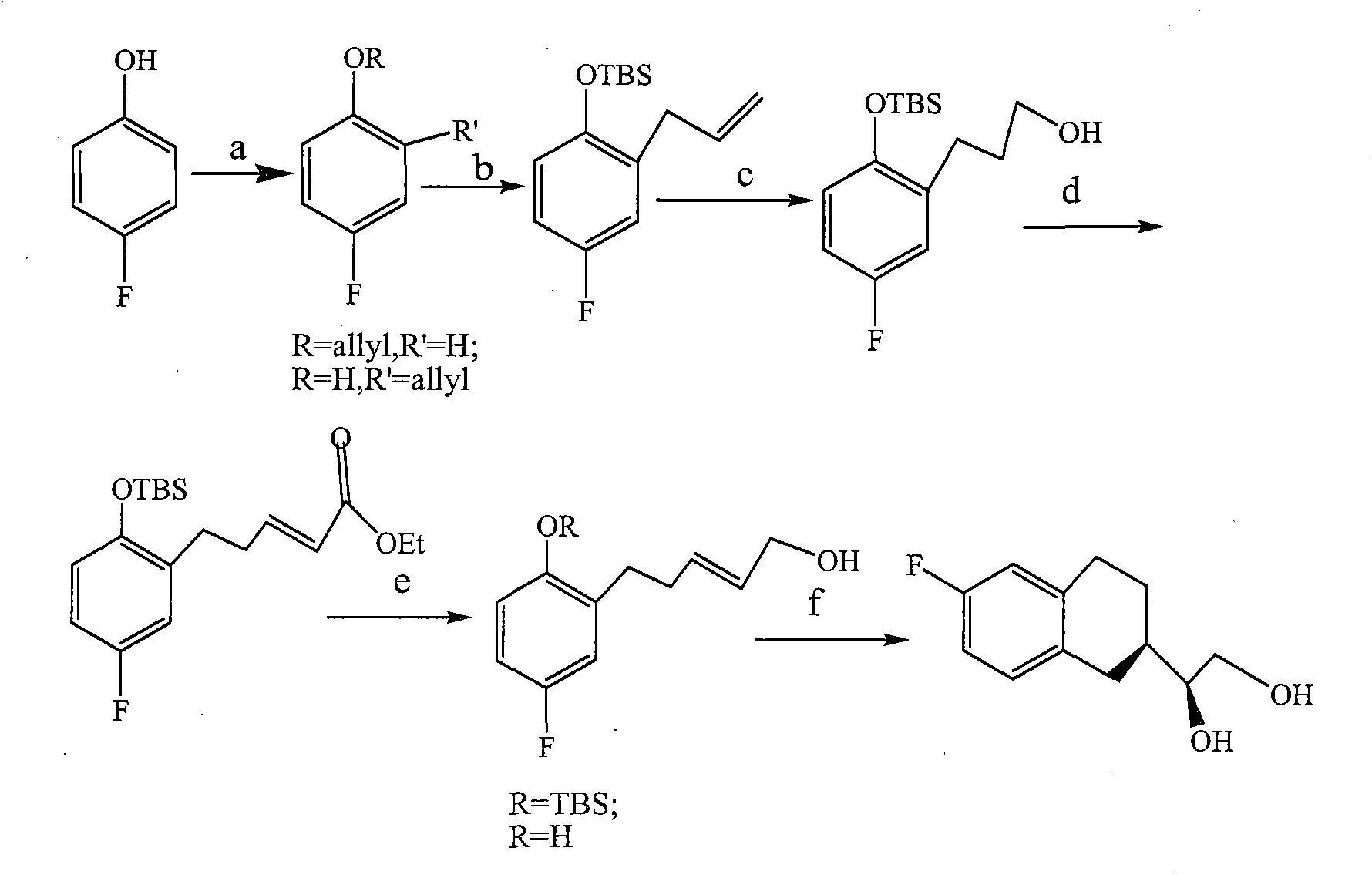 Method for preparing benzodihydropyran compound