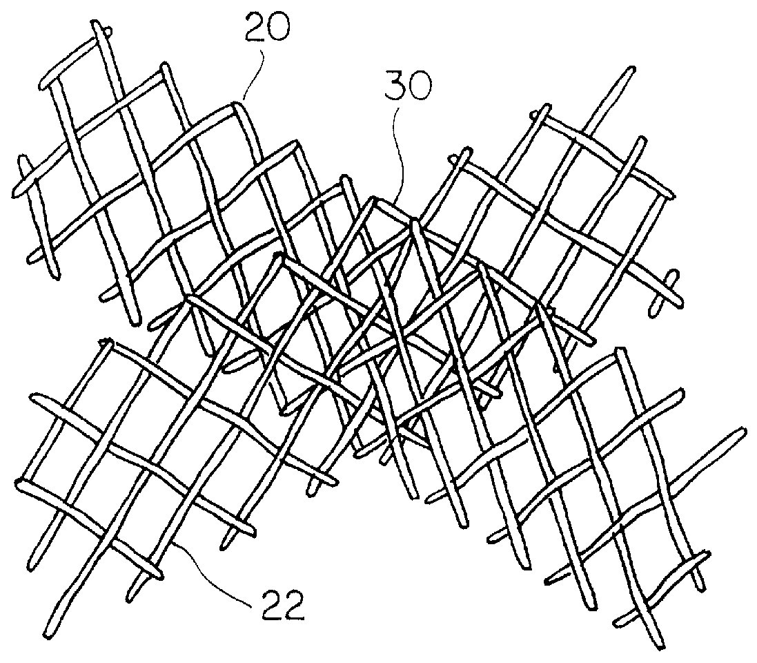 Continuous intersecting braided composite structure and method of making same