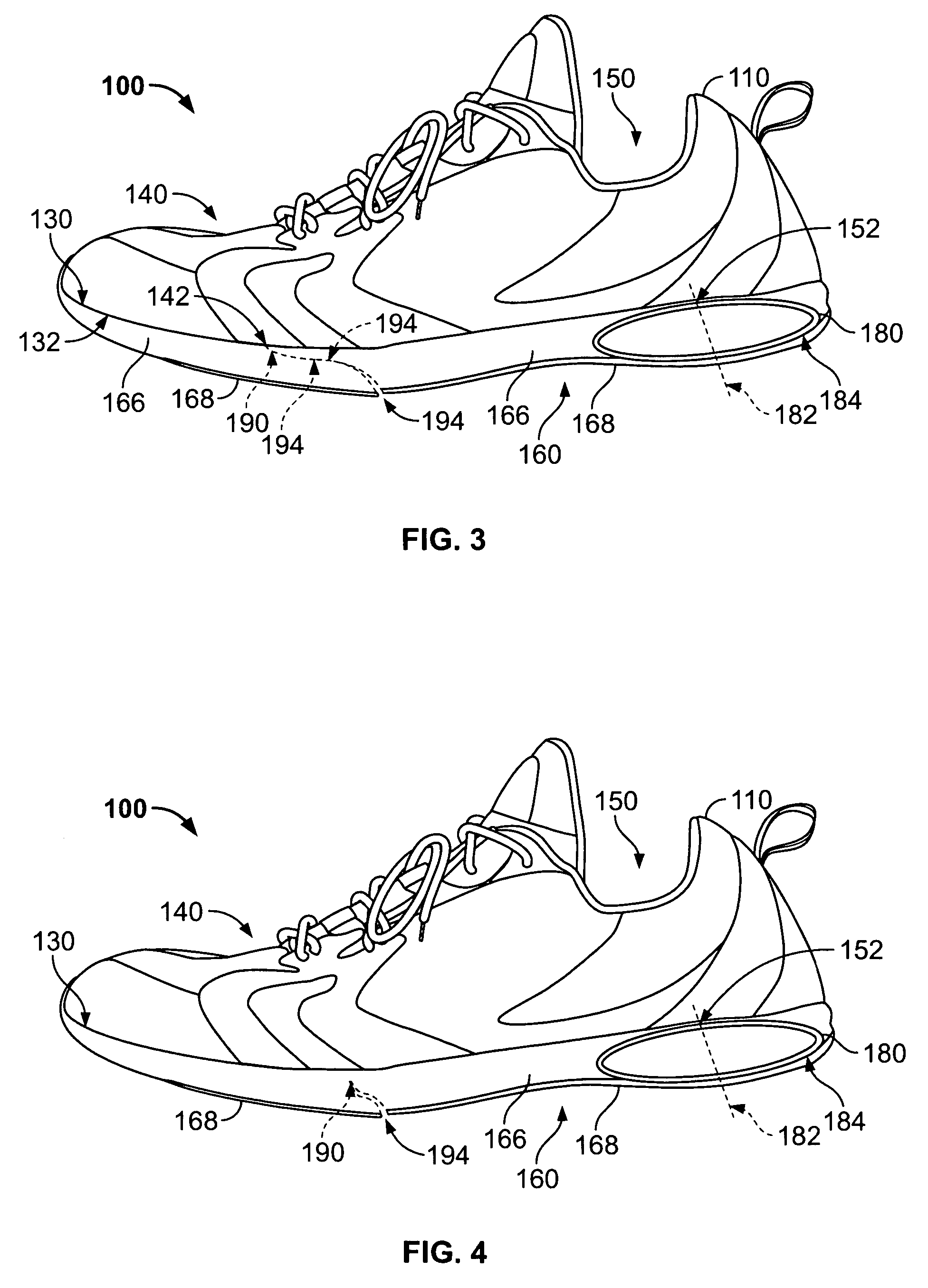 Shoe apparatus with improved efficiency