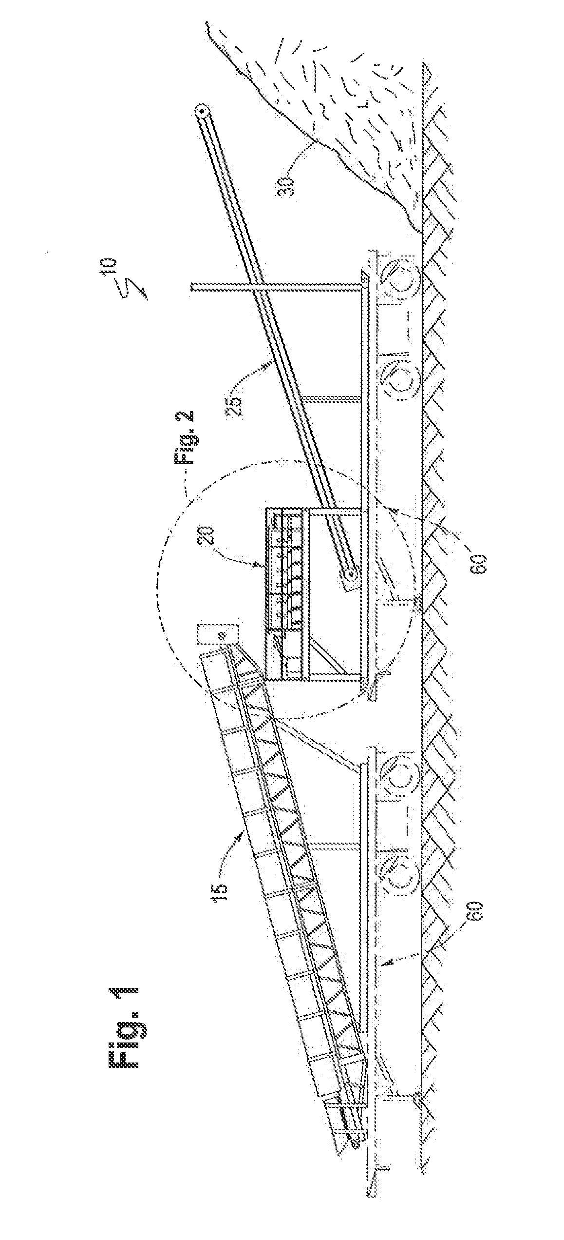 Portable system and method for processing waste to be placed in landfill