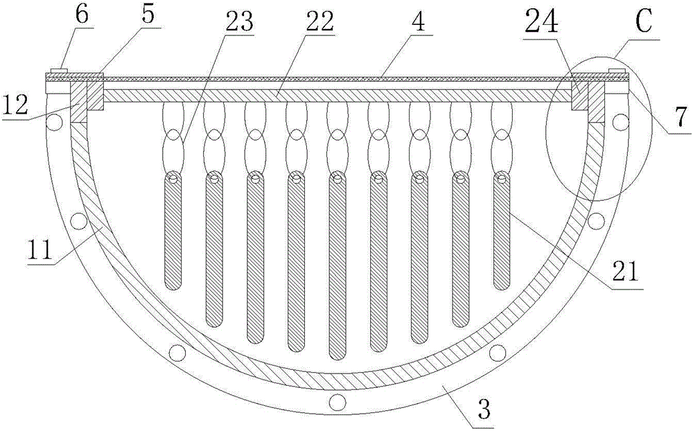 Heavy hammer type slow descent chute for conveying concrete