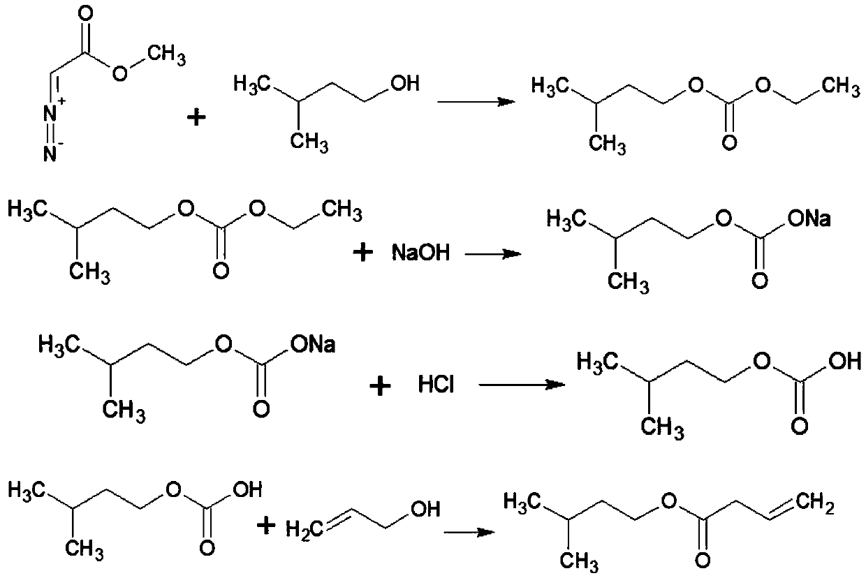 Production device and method for catalytically synthesizing allyl amyl glycolate perfume with solid acid